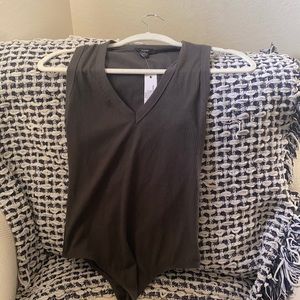 Brand new Medium charcoal grey sleeveless bodysuit